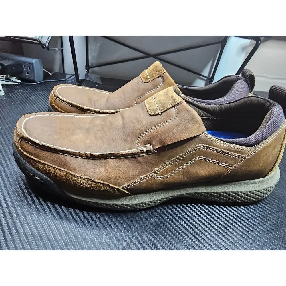 Mens Dockers Brown Slip on Shoes Size 9M